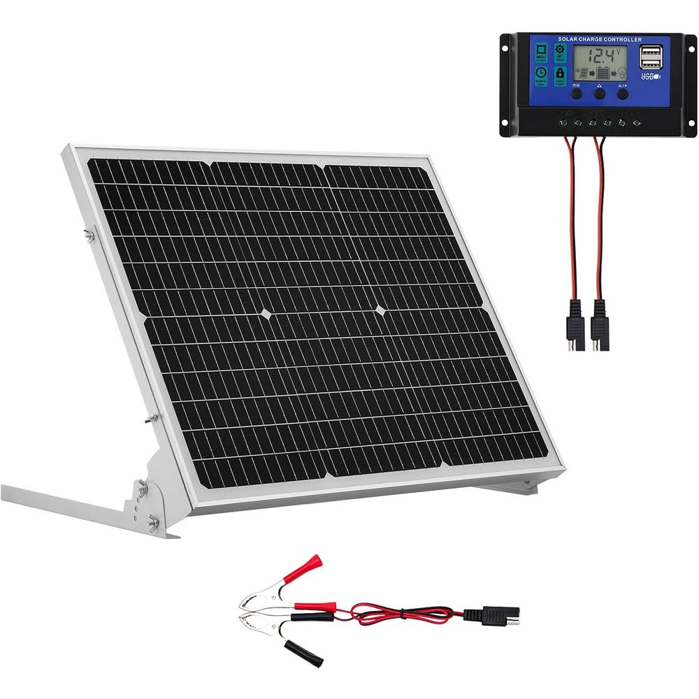 Solar Panel - 50W 12V Solar Battery Trickle Charger