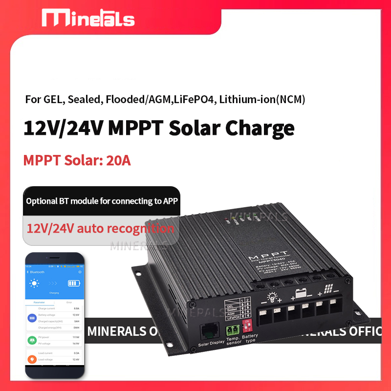 Charge Controller Solar - 20A Điều Khiển MPPT 12V/24V Pin