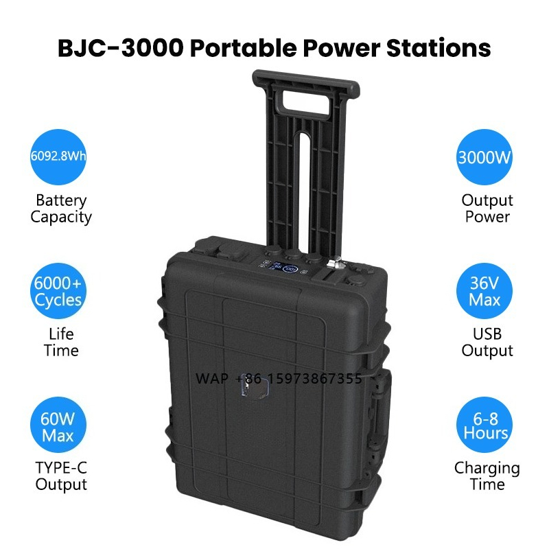 Solar Generator - 110V 220V Portable Charging Station 3000W