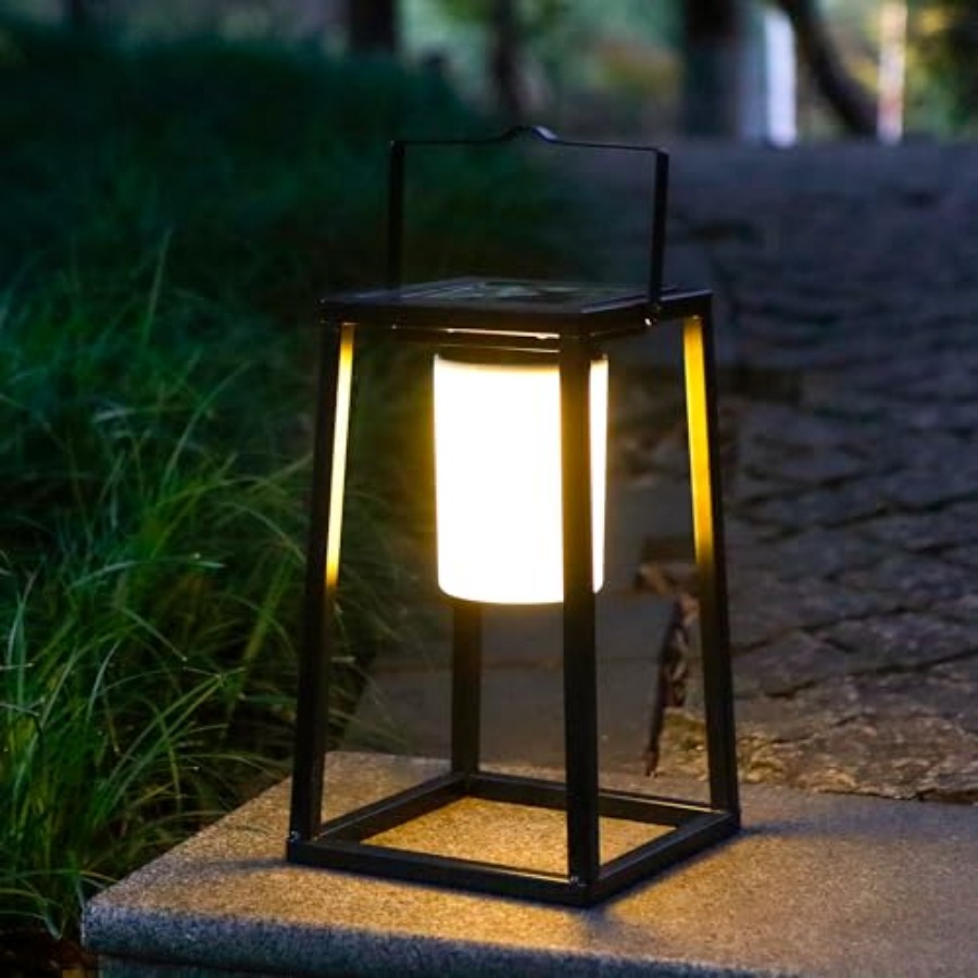 Solar Lamp - 5'' High Outdoor Solar Lantern Portable