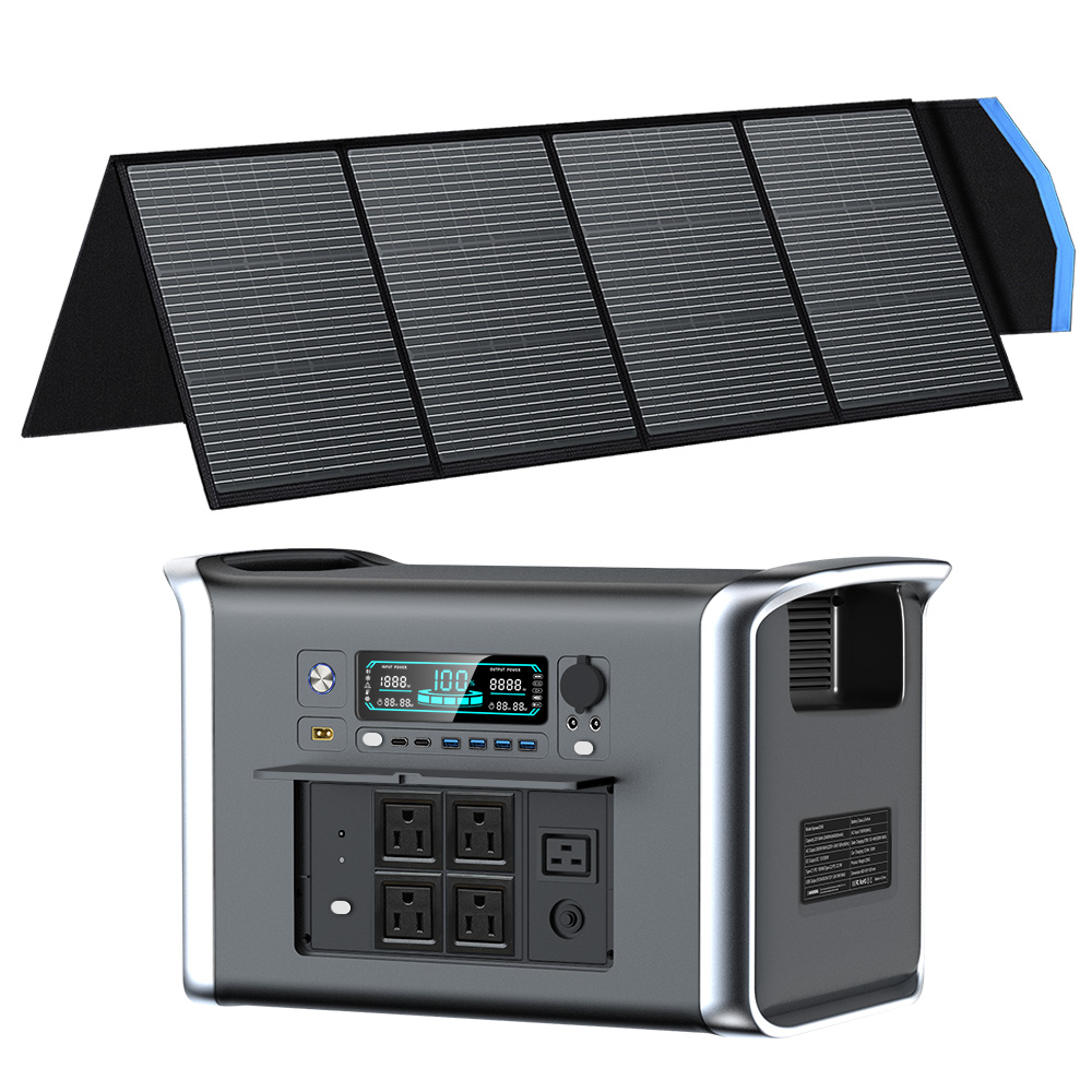 Solar Panel 200W - CTOLITY AP2000 2400W Portable Power Station