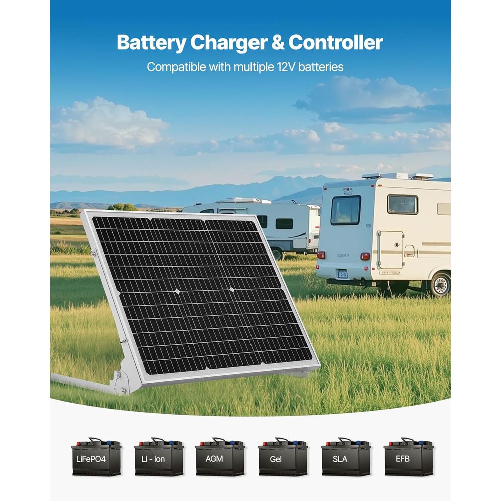 50W 12V Solar Battery Trickle  - đánh giá và giá Solar Panel