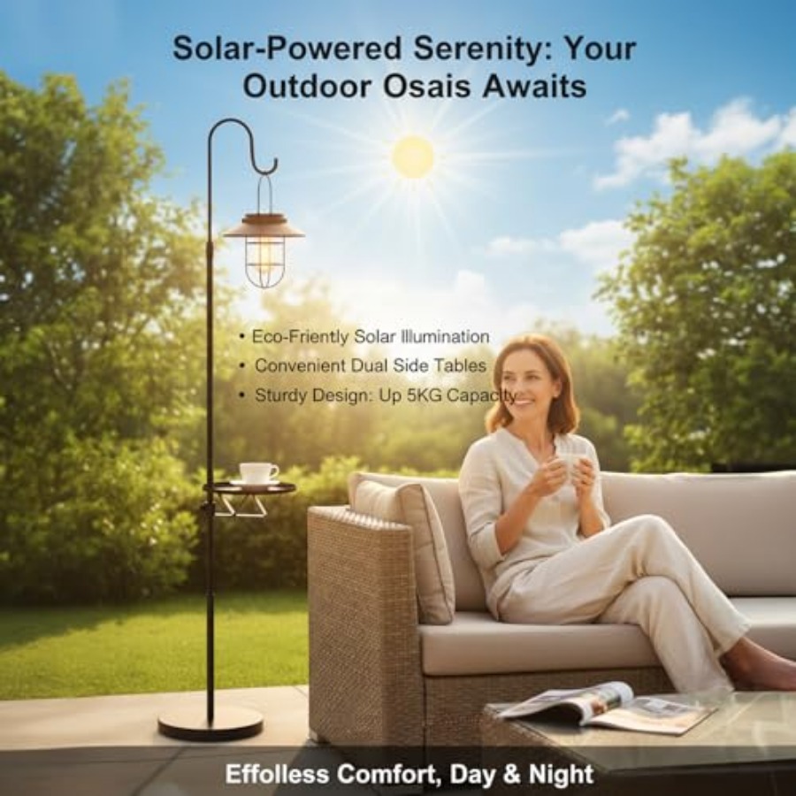 Solar Floor Lamp with Table, 6 - đánh giá và giá Solar Lamp