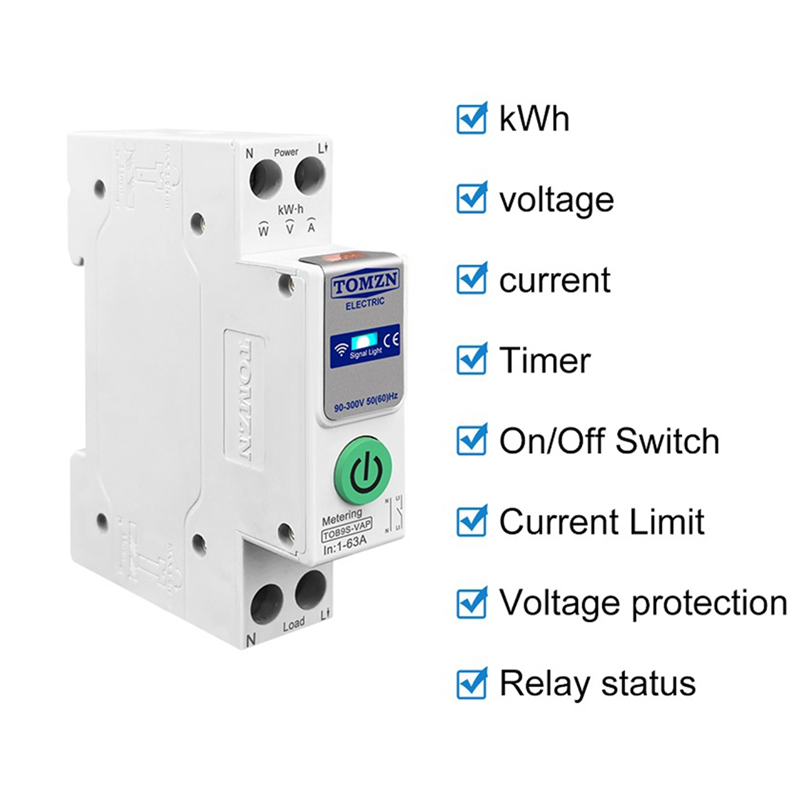 ABDE-TOMZN TOB9S-VAP TUYA Smar - đánh giá và giá Energy Monitor Meter