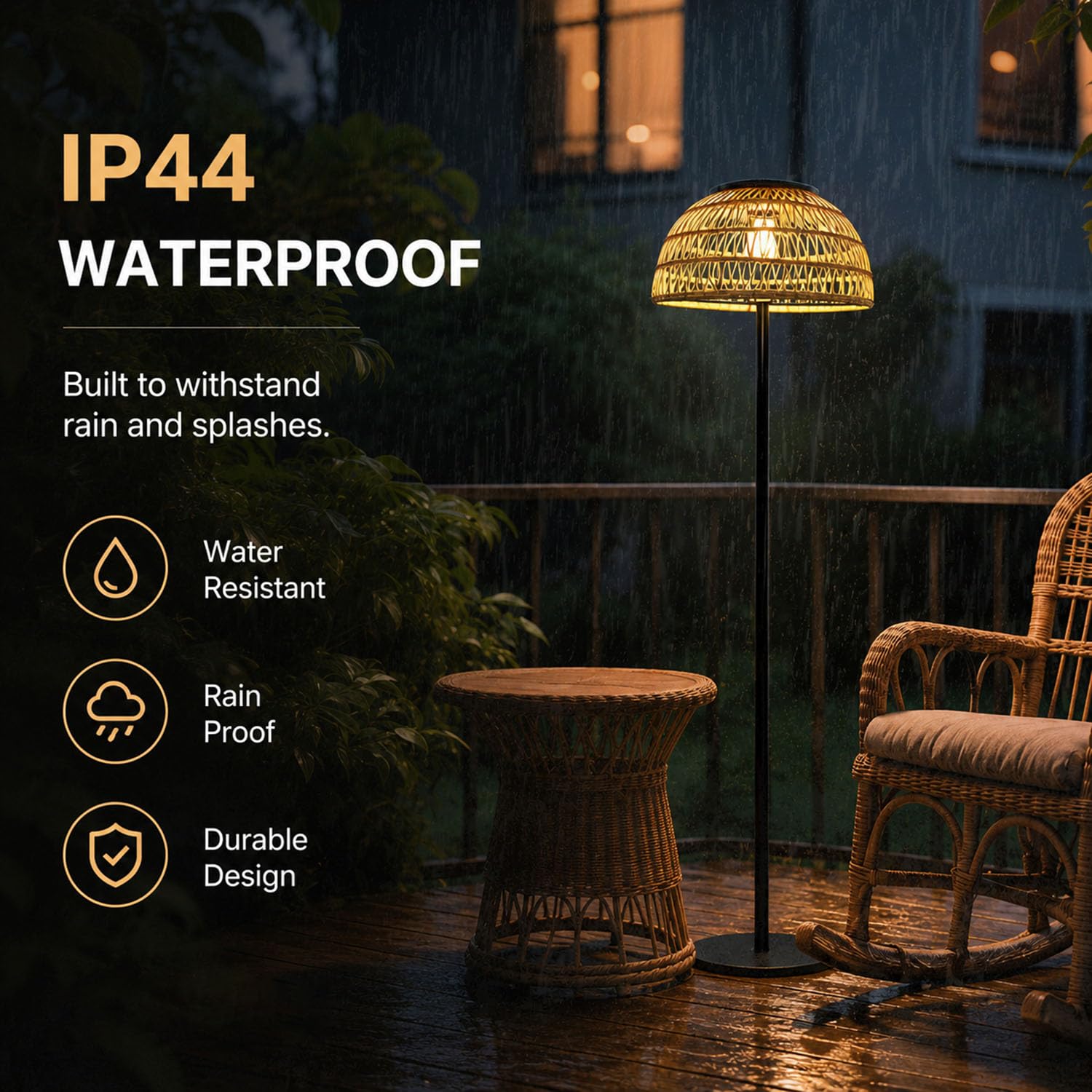 Beige Solar Outdoor Floor Lamp - đánh giá và giá Solar Lamp