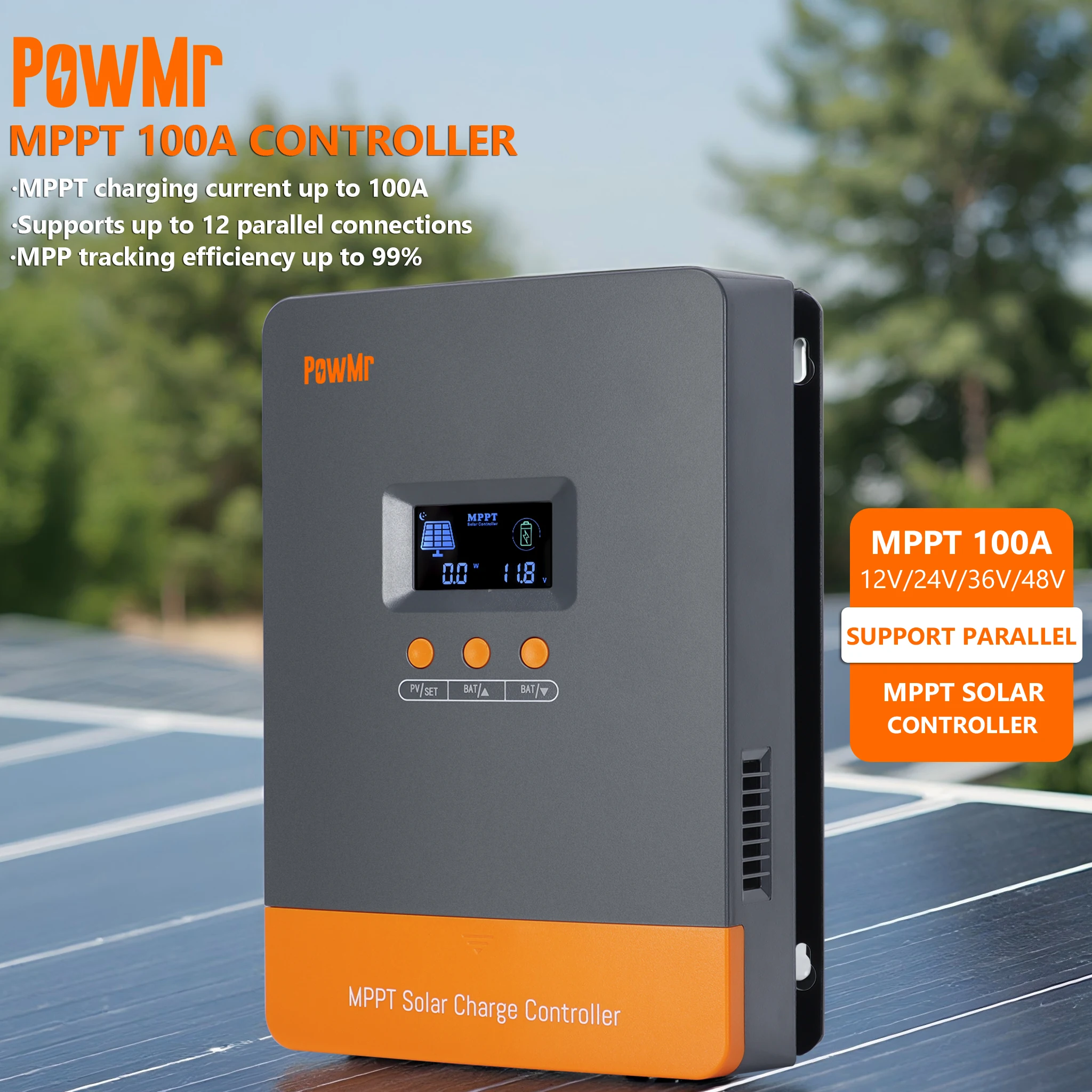 PowMr Hot Sale 12V 24V 48V Bat - đánh giá và giá Charge Controller Solar