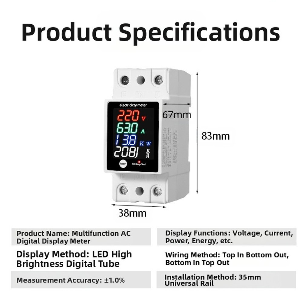Multi Functional Digital Displ - đánh giá và giá Energy Monitor Meter