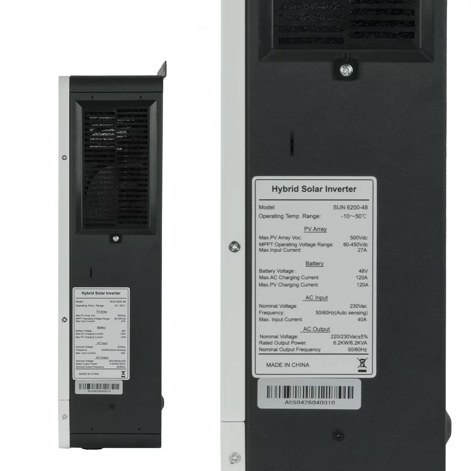 Hybrid solar inverter 6.2KW 48 - đánh giá và giá Charge Controller Solar