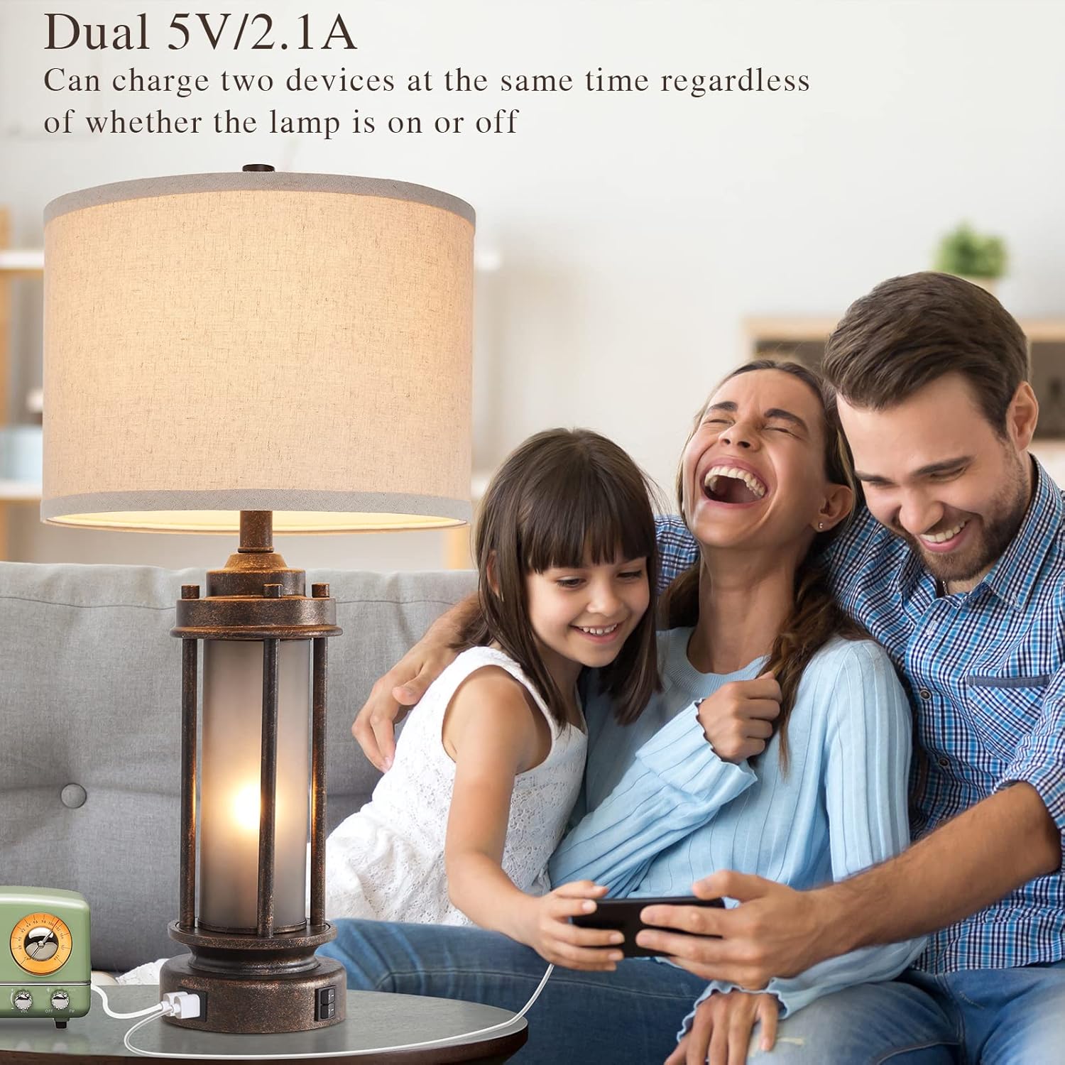 Set of 2 Farmhouse Lamps with  - đánh giá và giá Solar Lamp
