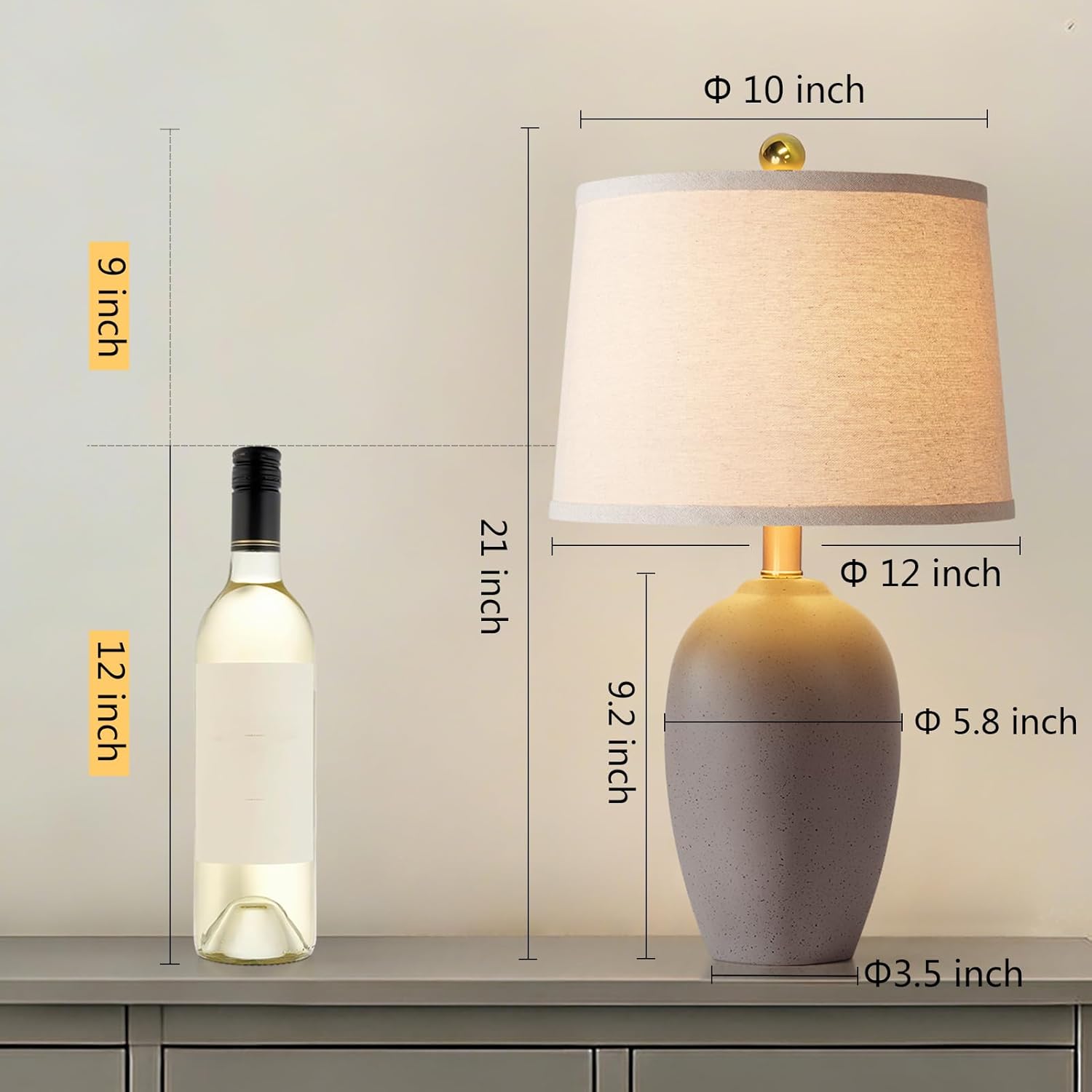 Set of 2 Farmhouse Ceramic Sma - đánh giá và giá Solar Lamp