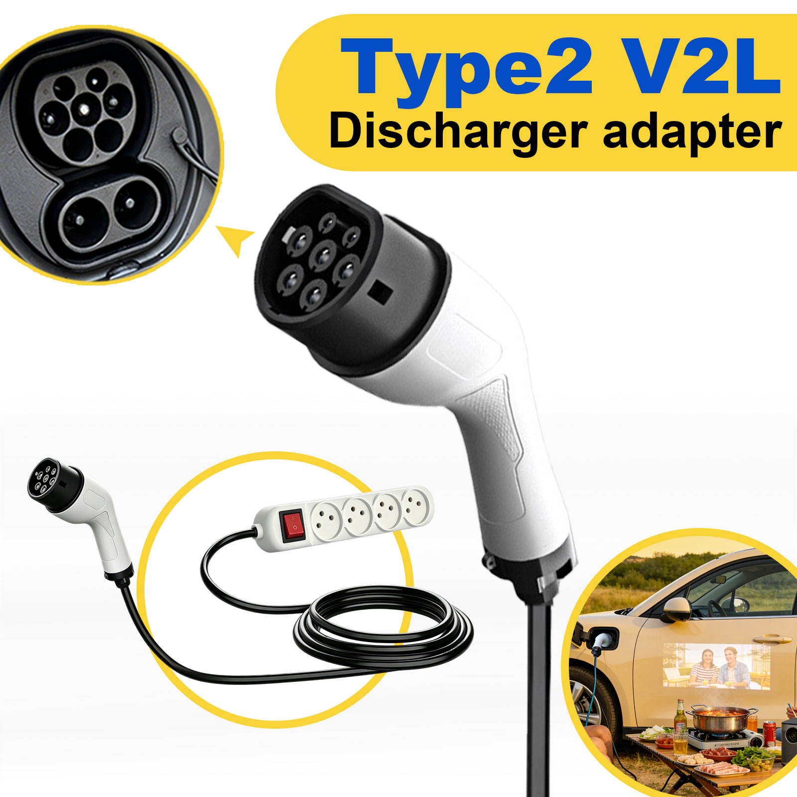Type2 V2L Discharge Adapter Is - đánh giá và giá Outdoor Power Station