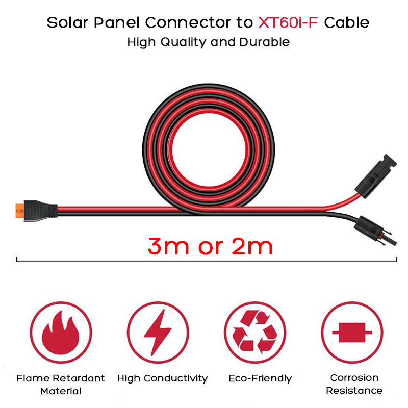 3m 2m Solar Panel to XT60i-F C - đánh giá và giá Solar Generator