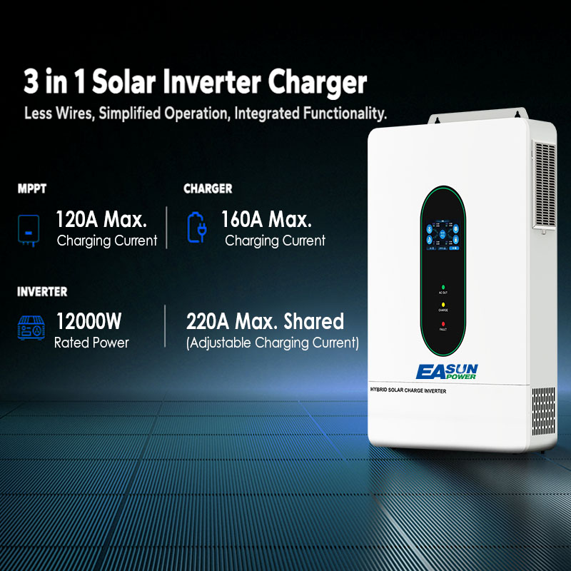 EASUN US 12KW 12000W Split Pha - đánh giá và giá Charge Controller Solar
