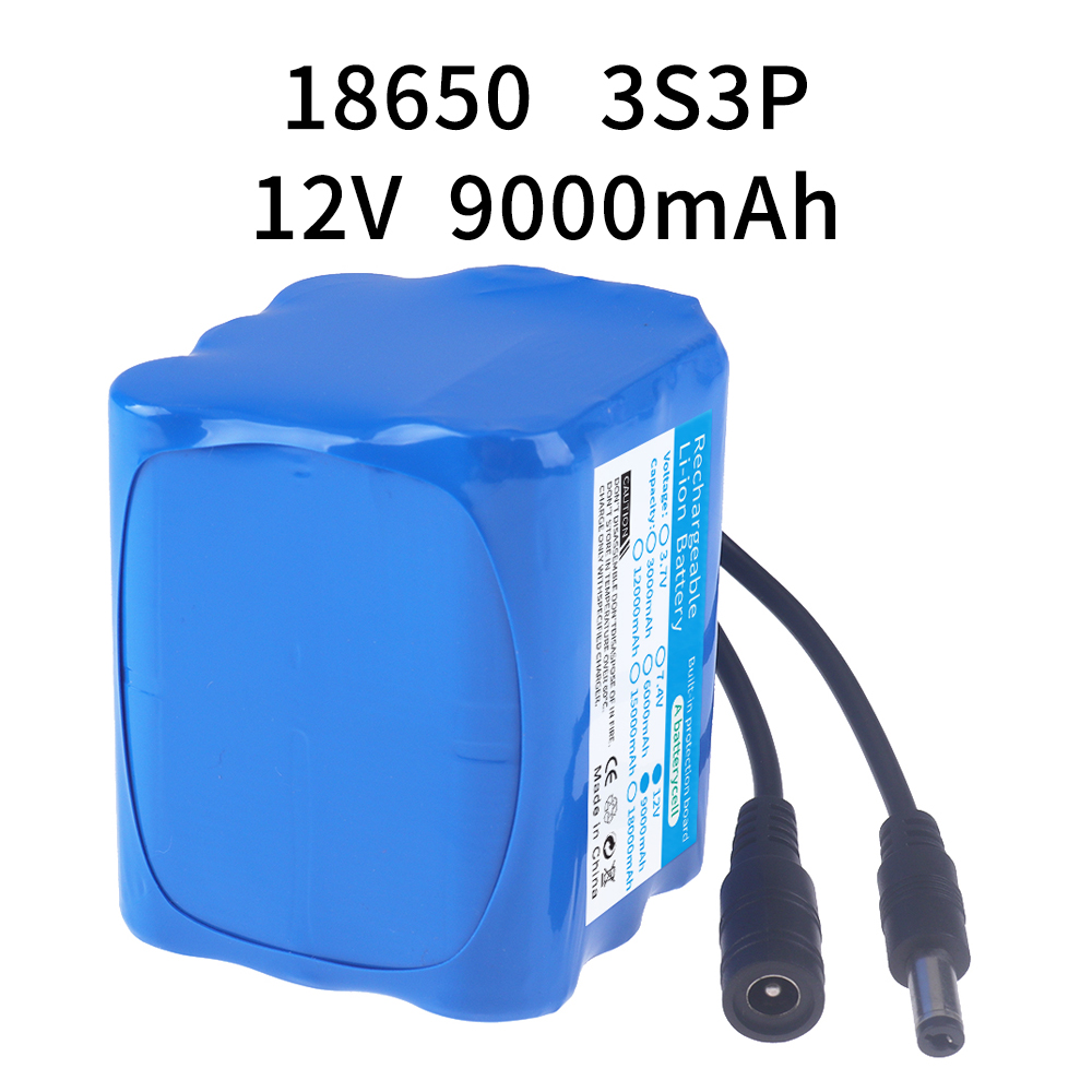 12V 9000mAh 3S3P lithium-ion b - đánh giá và giá Lithium Battery 12V