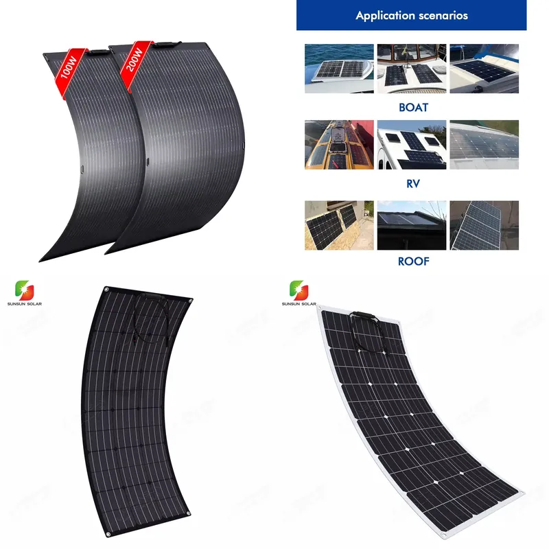50W 100W 150W 200W Flexible So - đánh giá và giá Solar Panel 200W