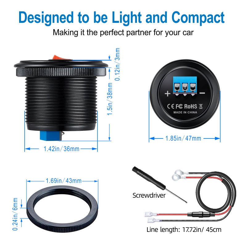 12v automotive usb 24v car usb - đánh giá và giá Energy Monitor Meter