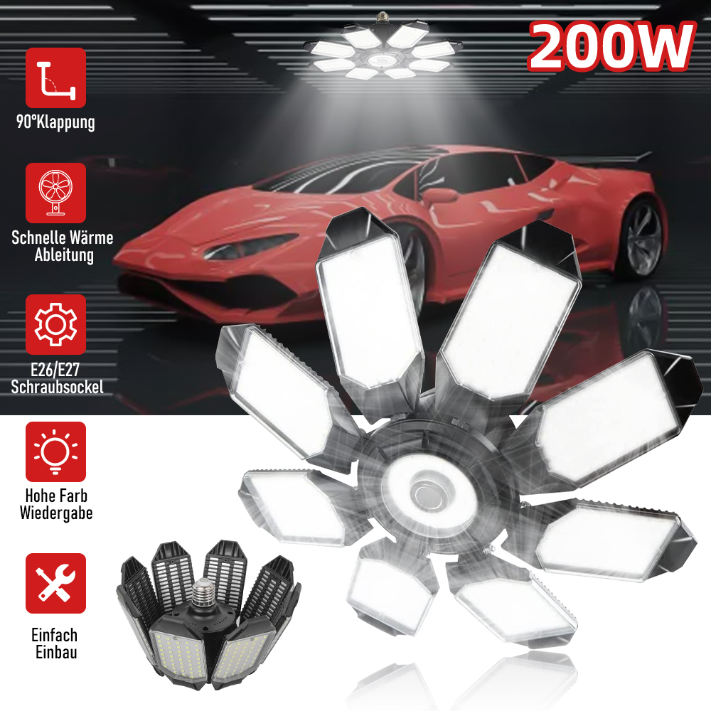 200W Powerful Garage Light LED - đánh giá và giá Solar Panel 200W