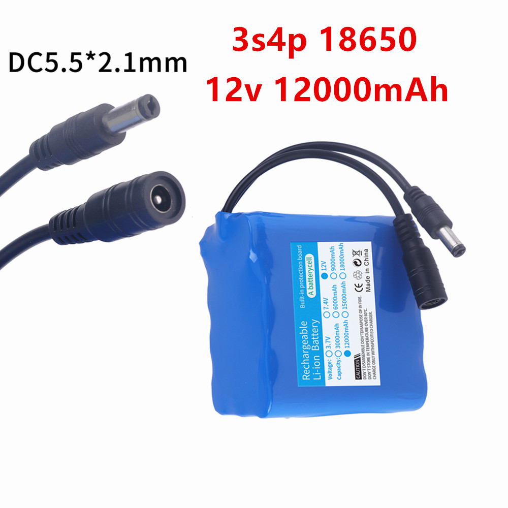 12V 12000mah Battery 3S4P Real - đánh giá và giá Lithium Battery 12V